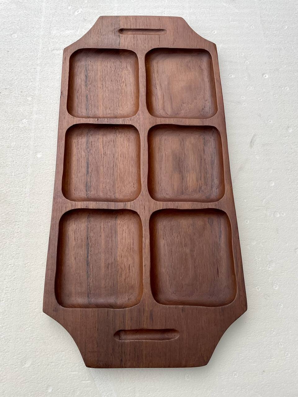 Plateau de service en teck de style scandinave, circa 1960