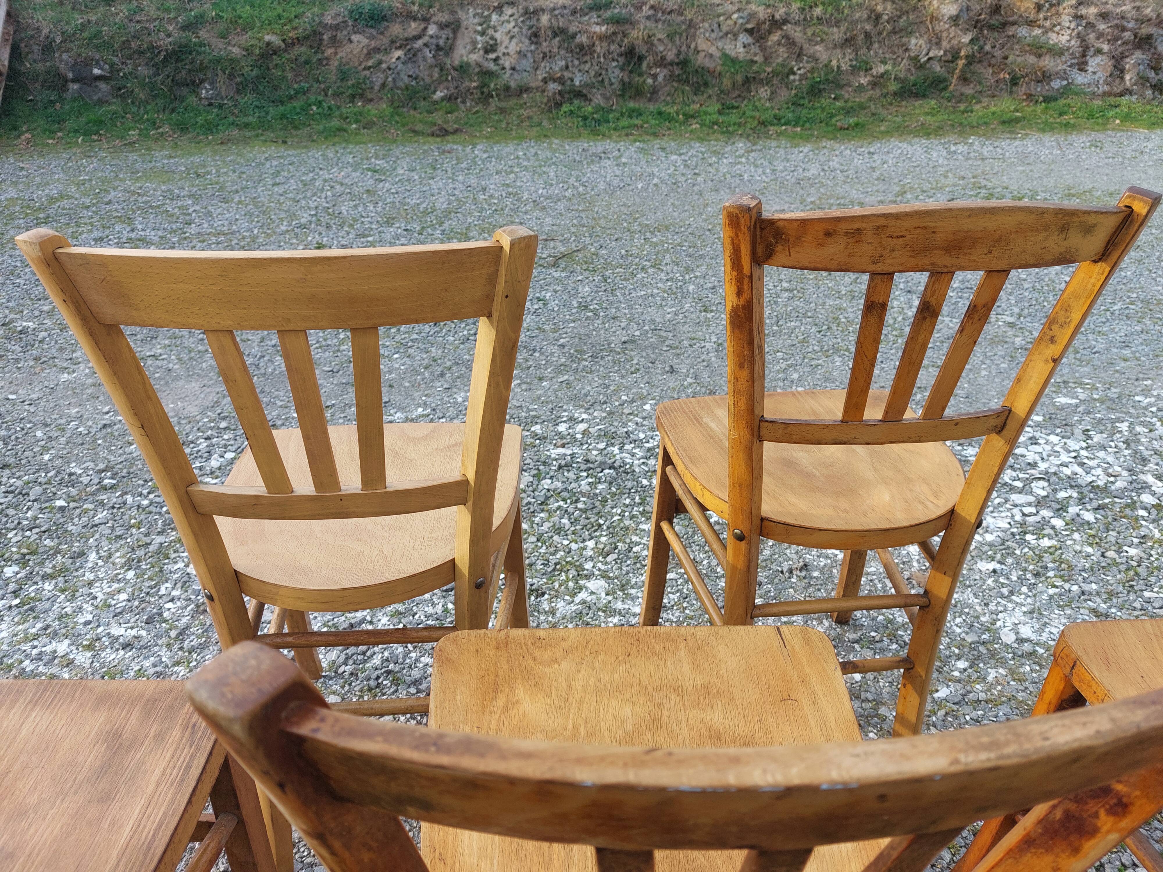 5 bistro chairs, brand Luterma France