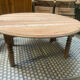Round farmhouse coffee table