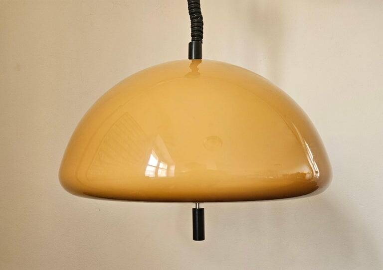 Midcentury Rare Pendant Guzzini, Luigi Massoni, Italy, 1970s