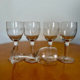 Vintage liqueur wine glasses 1960