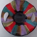 Large Vallauris ceramic bowl signed – colourful decorative centrepiece.