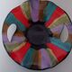 Bowl, Vallauris centrepiece in multicoloured ceramic, signed.