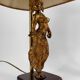 Pair of Sculptural Lamps in Gilt Bronze, Thai Dancers, 20th Century
