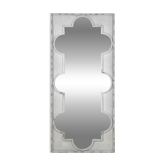 Oriental style metal wall mirror