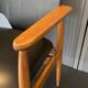 A Scandinavian teak skai chair from the 1960s for a vintage desk table.