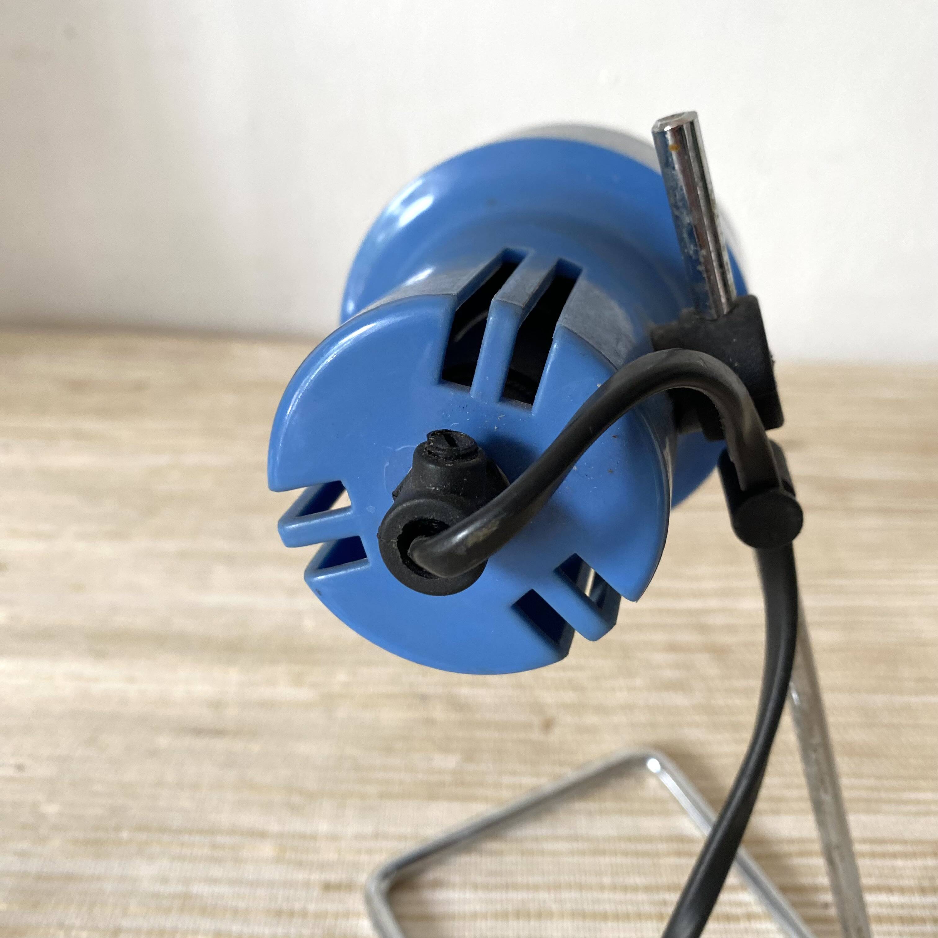 Vintage blue spot lamp, 70s