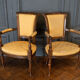 Pair of convertibles of the Directoire in walnut early nineteenth