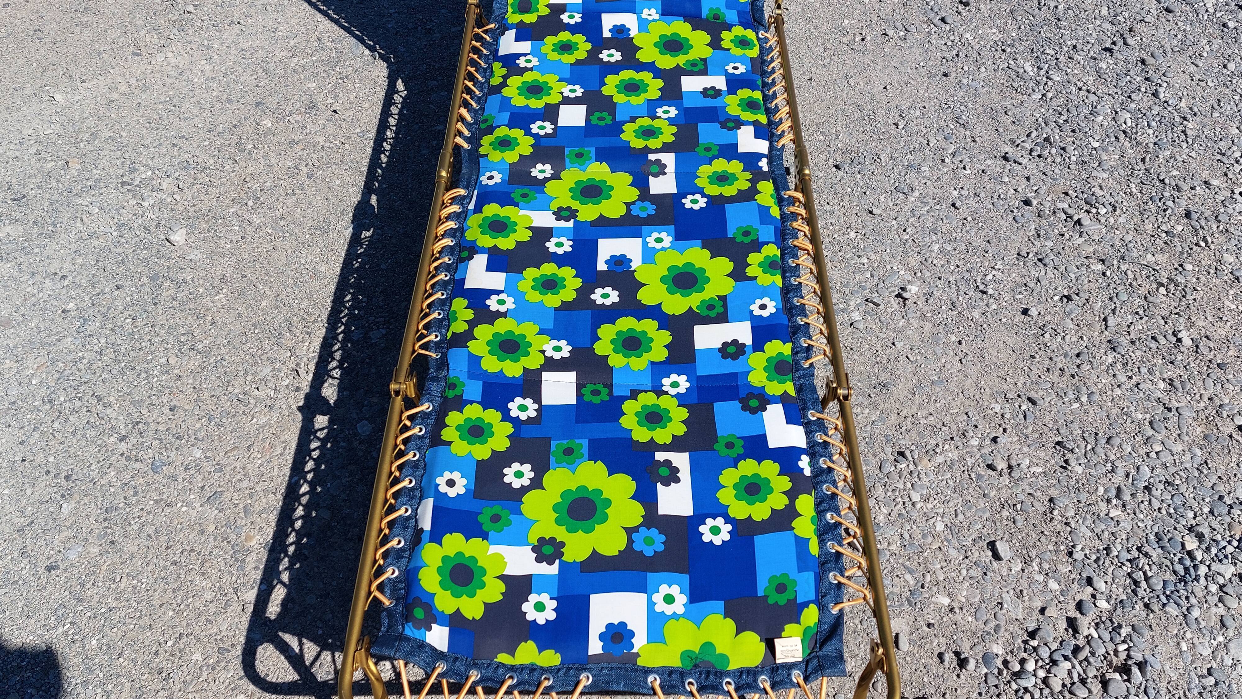 Deckchair deck vintage camp bed lafuma - 70s