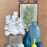 Original A5 painting on ceramics and curiosities paper by Coeur de voyou