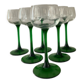 Series of 6 vintage Luminarc wine glasses