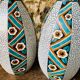 Pair of art deco vases in Sarreguemines earthenware