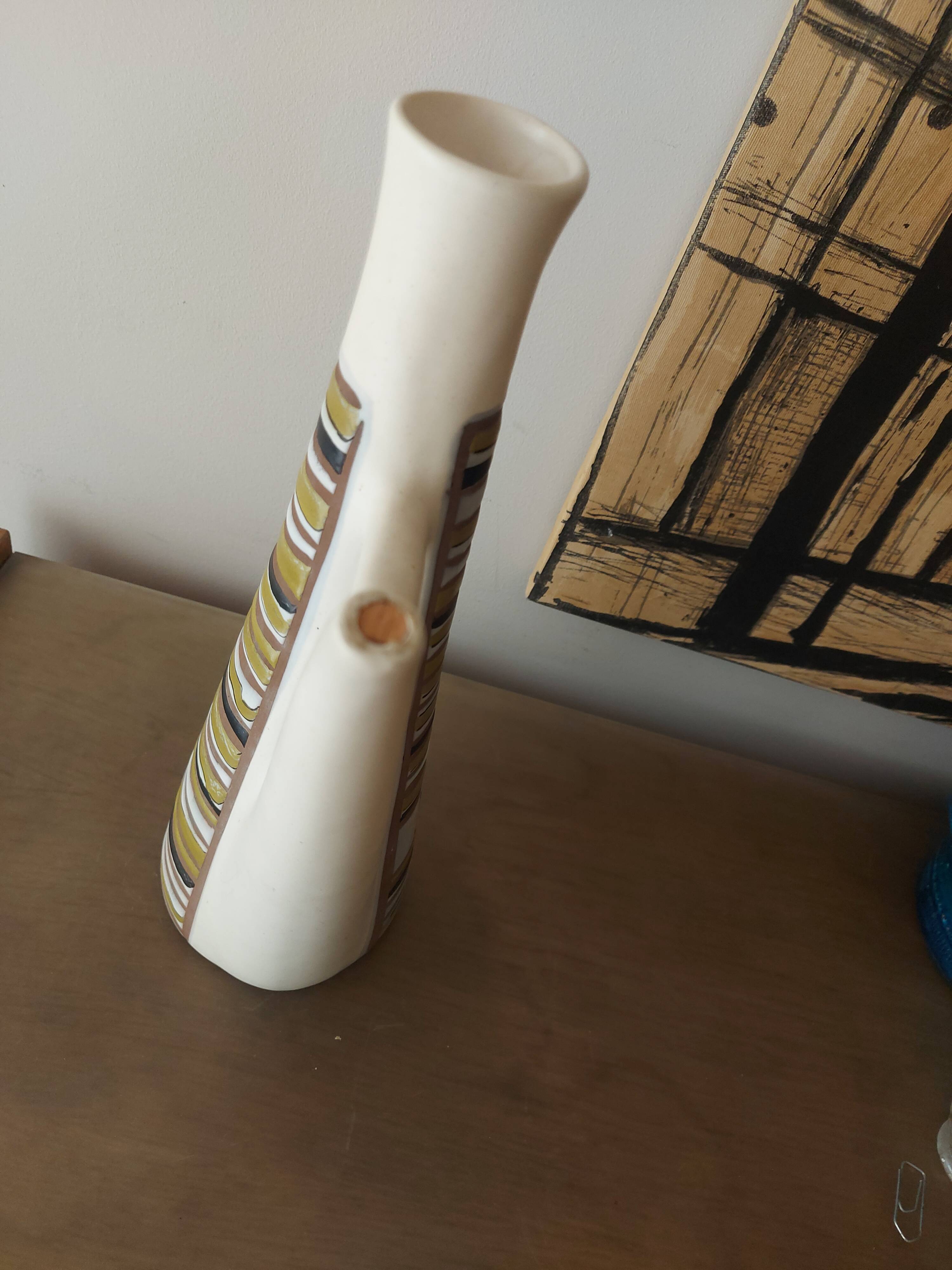 Ceramic pitcher " rum " roger capron , vallauris