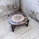 Round coffee table Roger Capron herbarium terracotta