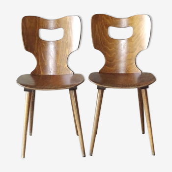 Set of two chairs baumann feet compass 1970