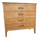 Commode vintage 4 tiroirs chêne clair 1960