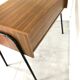 Vintage office teak décor and black steel base