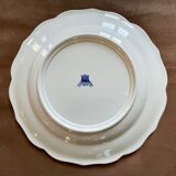 Dish Gien white and blue earthenware