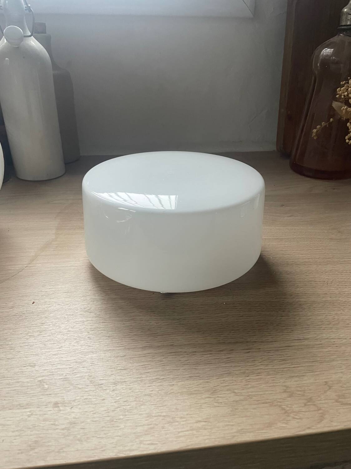 Opaline ceiling light, 1960s