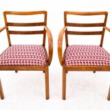 A pair of Art Deco armchairs, Poland, mid-20th century.