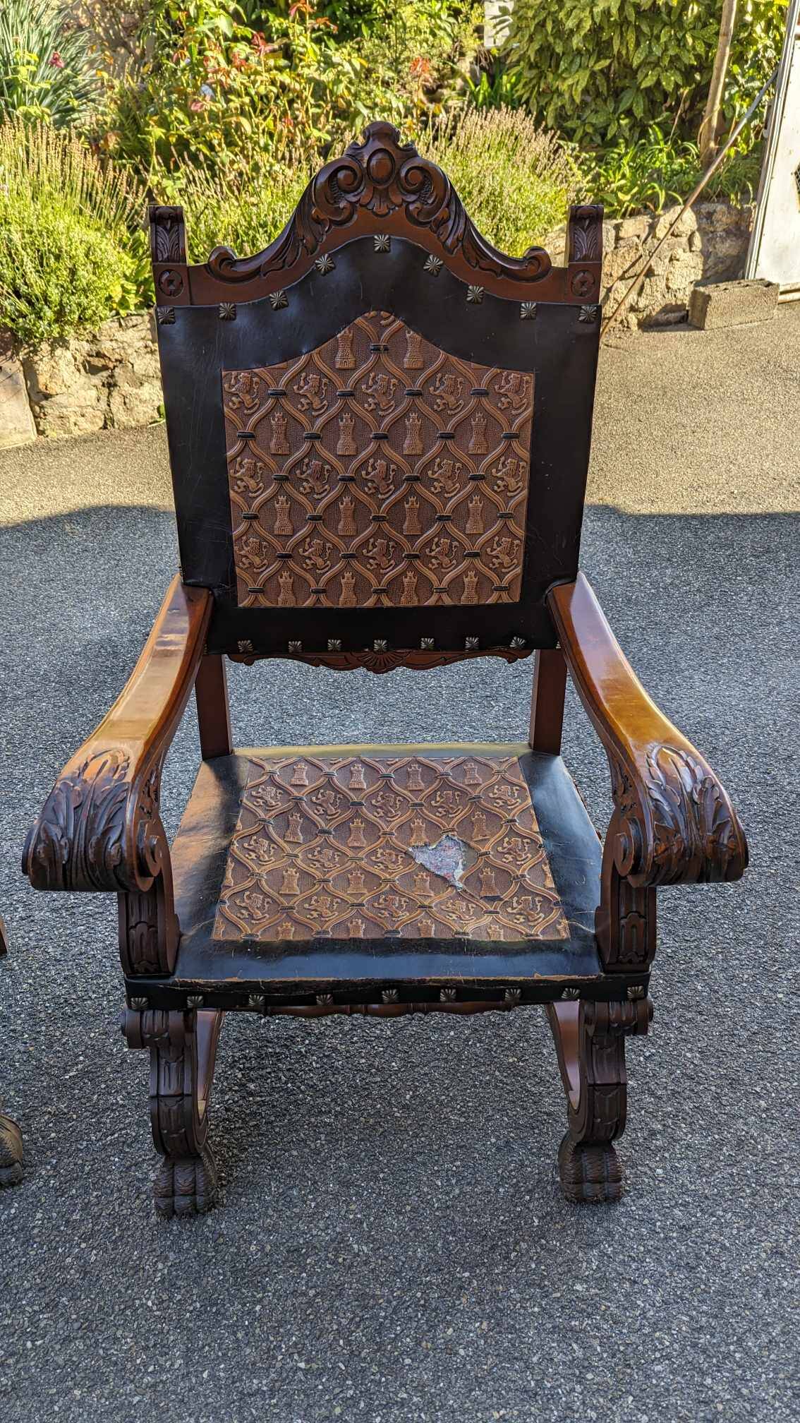 Spanish Renaissance style armchairs