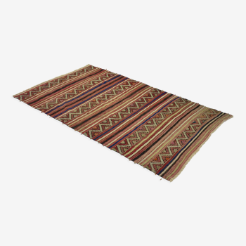 Anatolian handmade kilim rug 222 cm x 128 cm