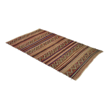 Anatolian handmade kilim rug 222 cm x 128 cm