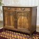 Rustic Art Deco buffet from the 1930s in chestnut wood.