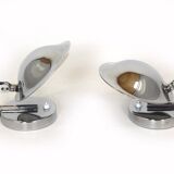 Bauhaus Style Chrome Bedside Table Lamps from Napako, Czechoslovakia, 1930s