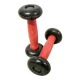 Pair of vintage dumbbells in cast iron and wood