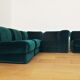 Fauteuils en Chenille de Seven Salotti, 1970s, Set de 5