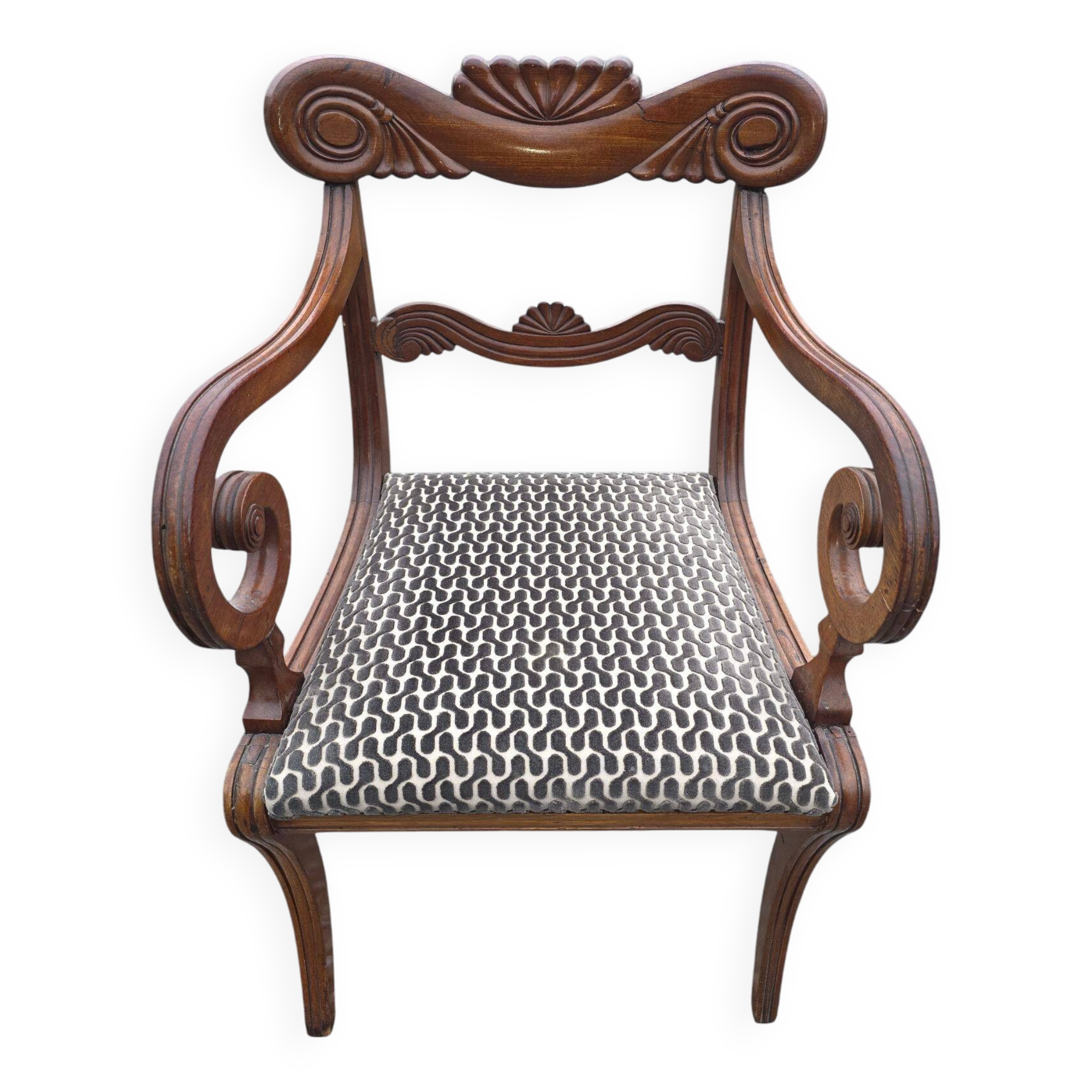 Regency style mahogany armchair