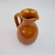 Yellow ochre ceramic pitcher signed Félix Céram Vallauris circa 1960