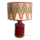 Upcycled vintage lamp - upcycling - Bordeaux ceramic