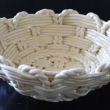 Woven ceramic basket/tray