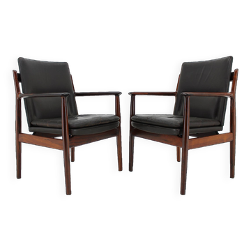 1960s Pair of Arne Vodder 431 Armchairs by Sibast Mobler, Denmark