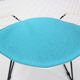 Diamond chair by Harry Bertoia in white & black metal and new blue seating