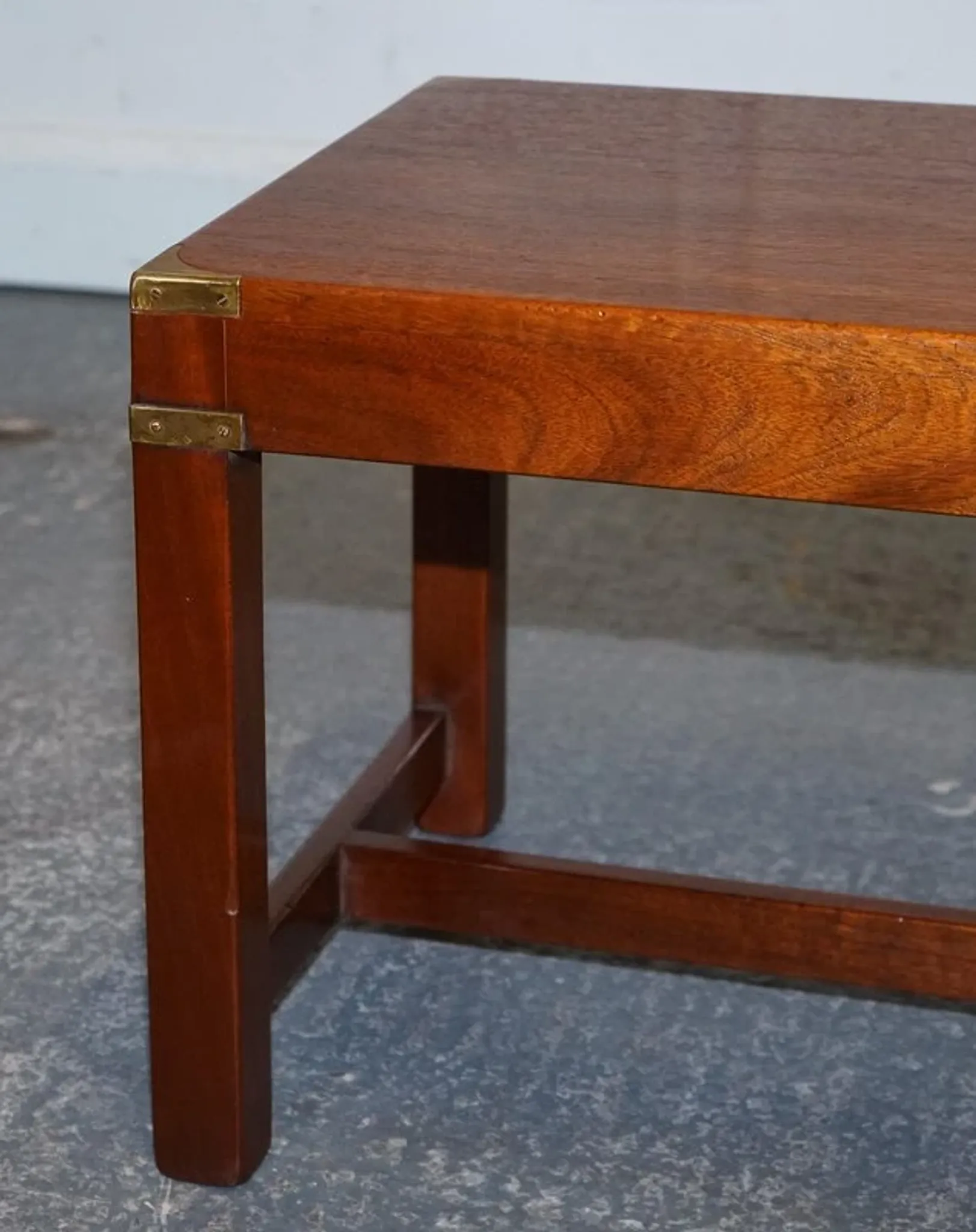Reh Kennedy Military Campaign Vintage Coffee Table from Harrods London