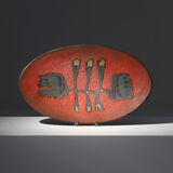 Ceramic Perignem plate 1960s