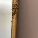 Large old mirror between two gilded pediment louis Philippe ice mercury