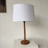 Lampe de table bois chêne années 70