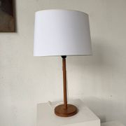Lampe de table bois chêne années 70