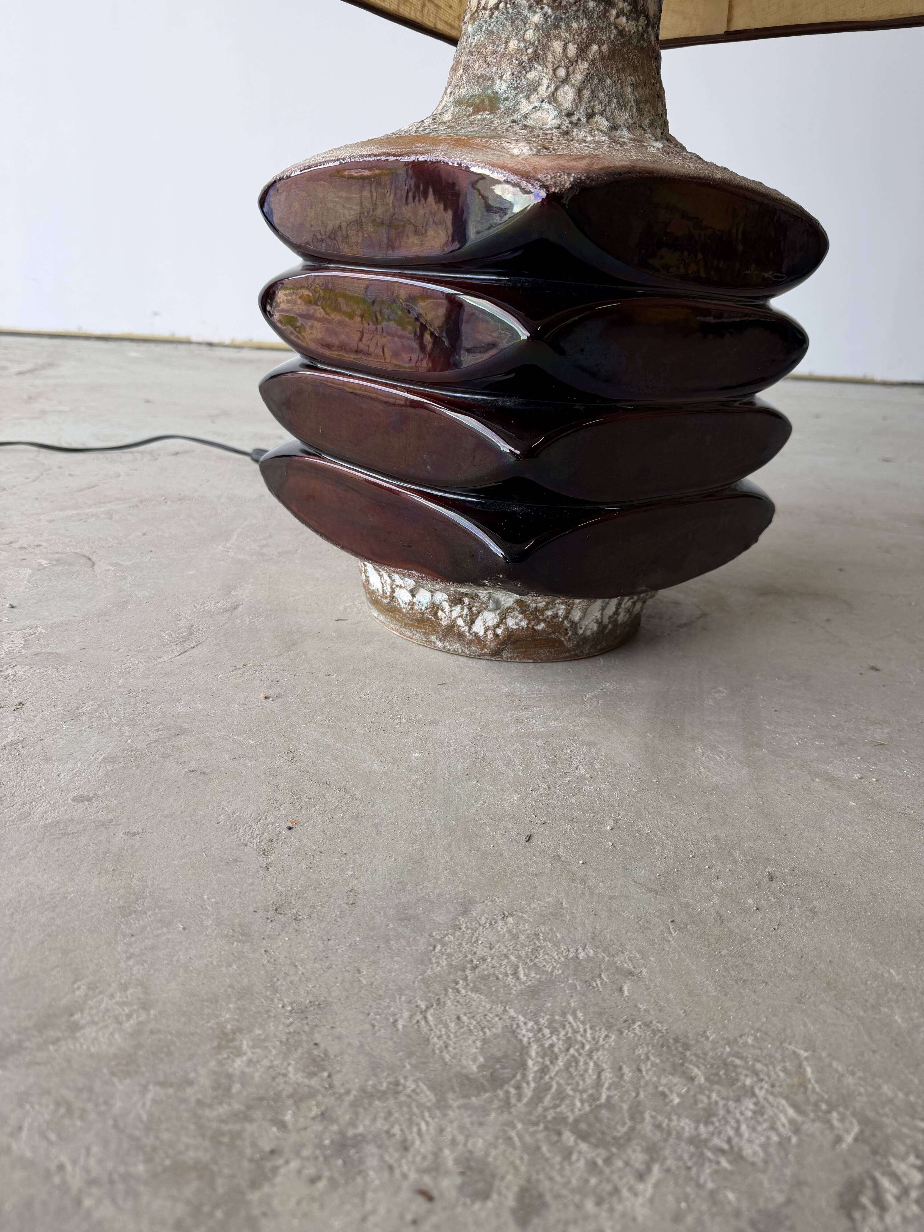 Ceramic sun lamp by Cari Zalloni for Steuler West Germany