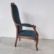 Voltaire armchair velvet striped blue