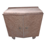 Small vintage piece of furniture in oak and oak veneer, completely stripped