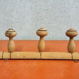 Vintage wall-mounted coat rack in imitation bamboo