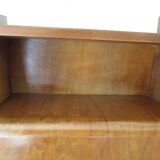 Headboard – console – sideboard – art deco – 2 doors – 2 niches in solid walnut e