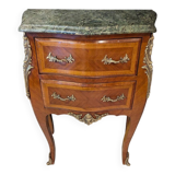 Commode De Style Louis XV Avec Marbre Vert De Mer