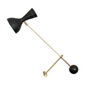 Diabolo lamp with marble counterweight