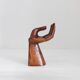 Sculptural wooden hand chair
